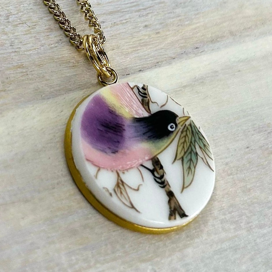 Bird Pendant Necklace YG