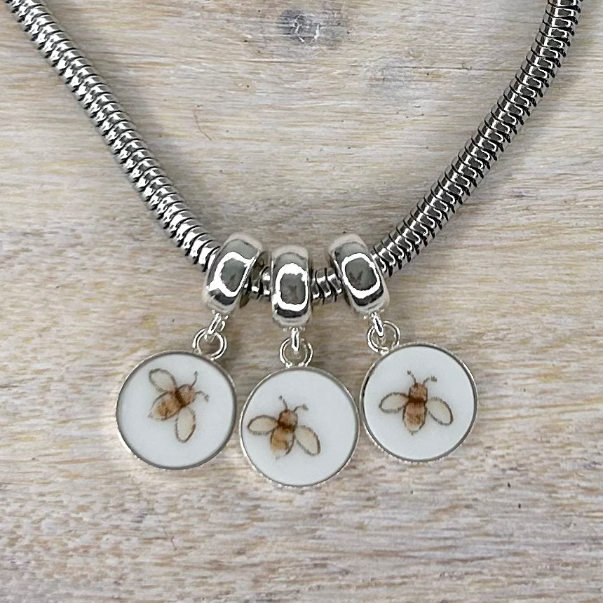 Sterling Silver Bee Charm M