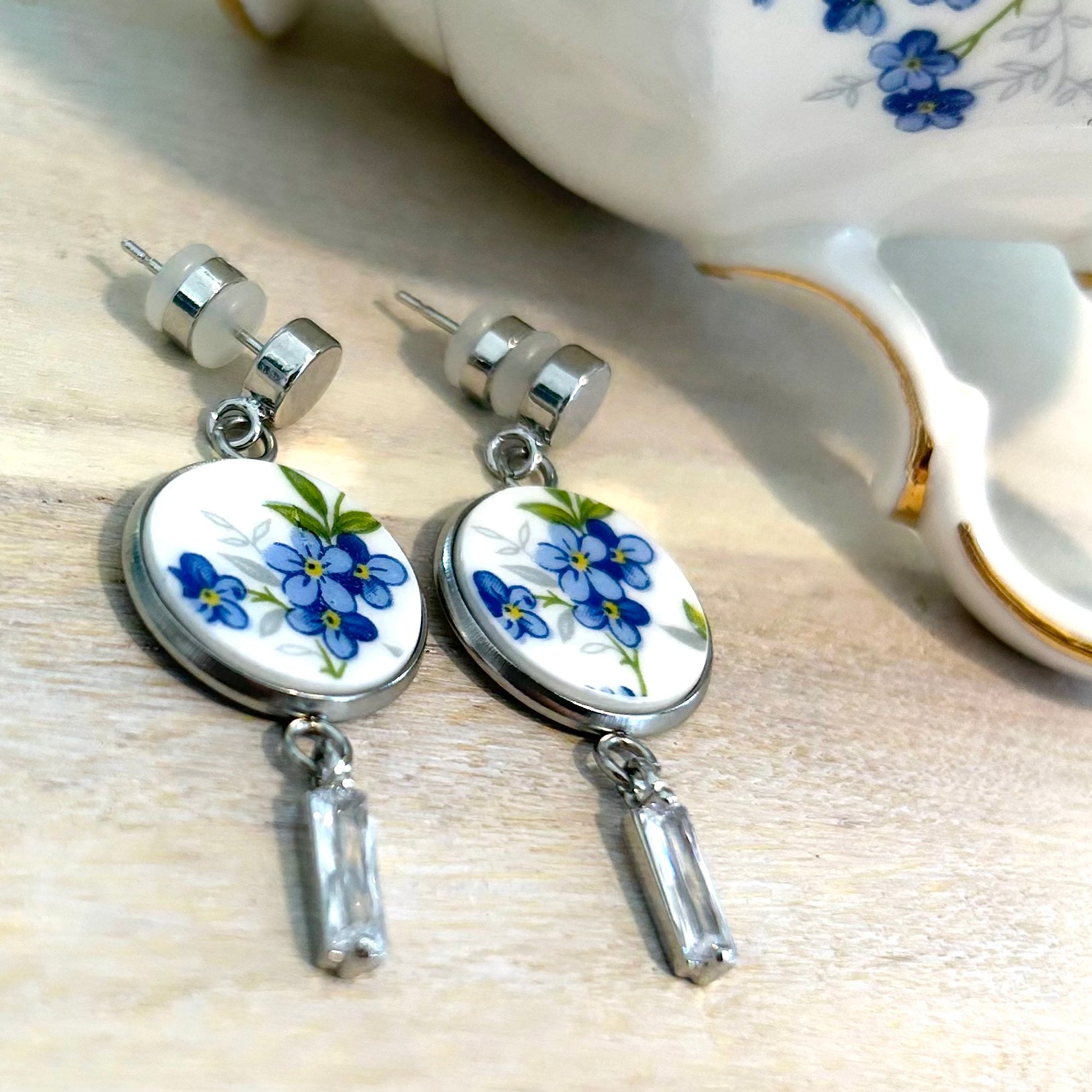 1950’s Queen Anne ‘Sonata’ Stud Dangly Earrings S