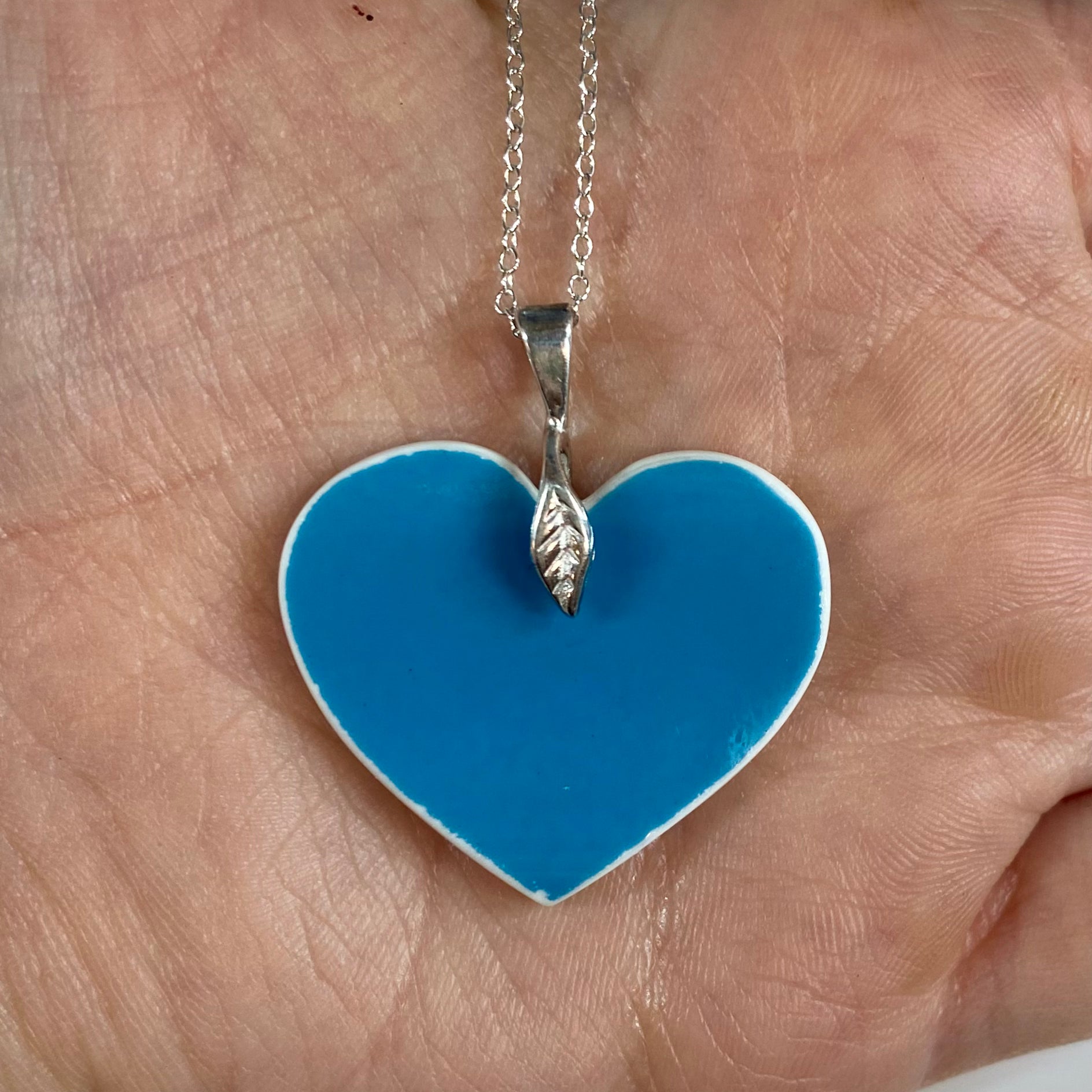 50% off! Sterling Silver Royal Albert Heart Pendant Necklace