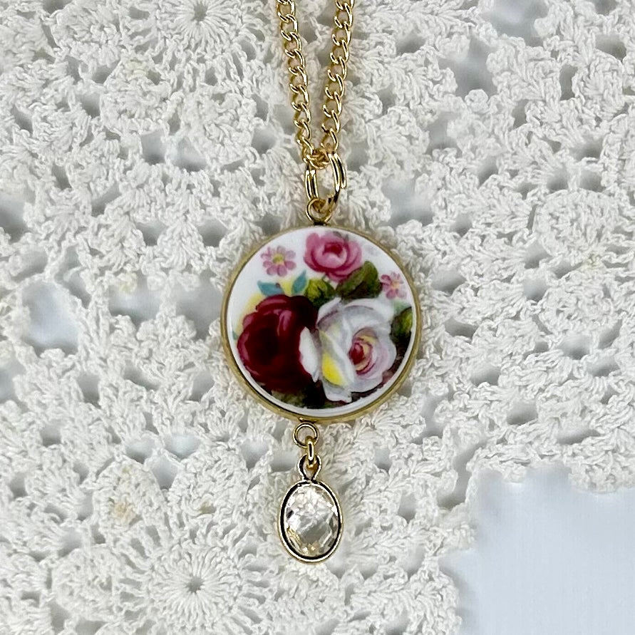 1980’s Royal Albert ‘Celebration’ Pendant Necklace YG