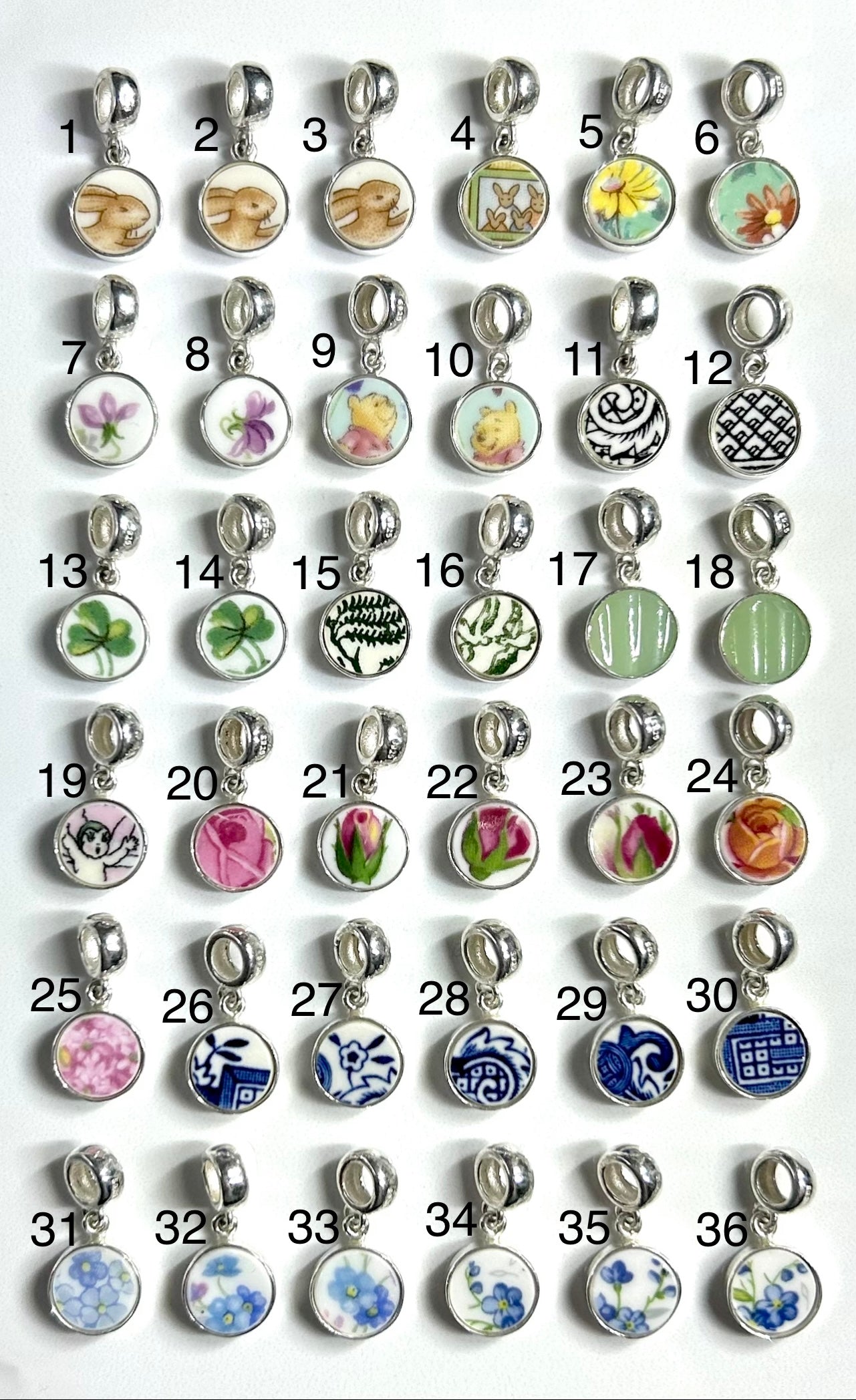 Sterling Silver Charms For Bracelets M