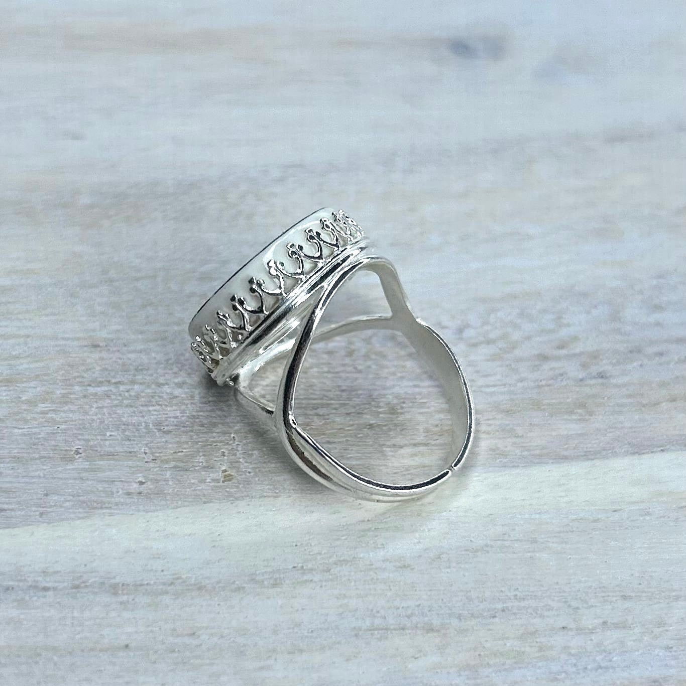 1980’s Sterling Silver Churchill ‘Midnight Willow’ Ring M