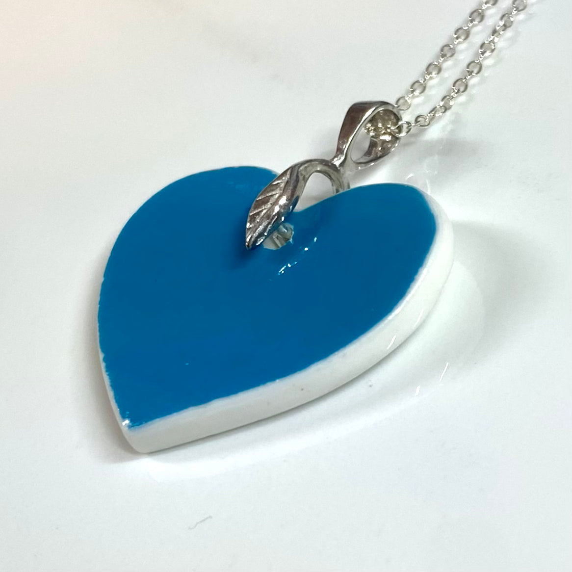 50% off! Sterling Silver Royal Albert Heart Pendant Necklace