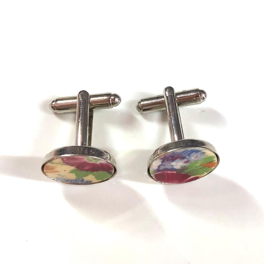 1937 Royal Winton ‘Royalty’ Cufflinks Silver