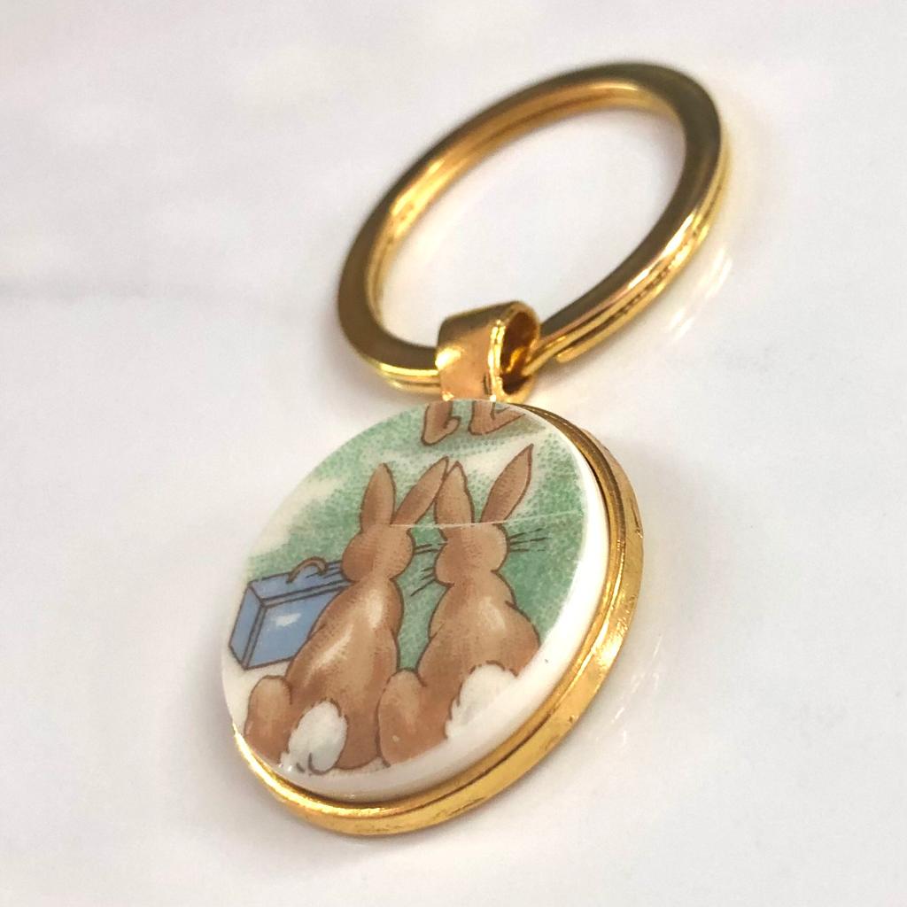 40% off! Bunnykins by Royal Doulton Keyring Yellow Gold