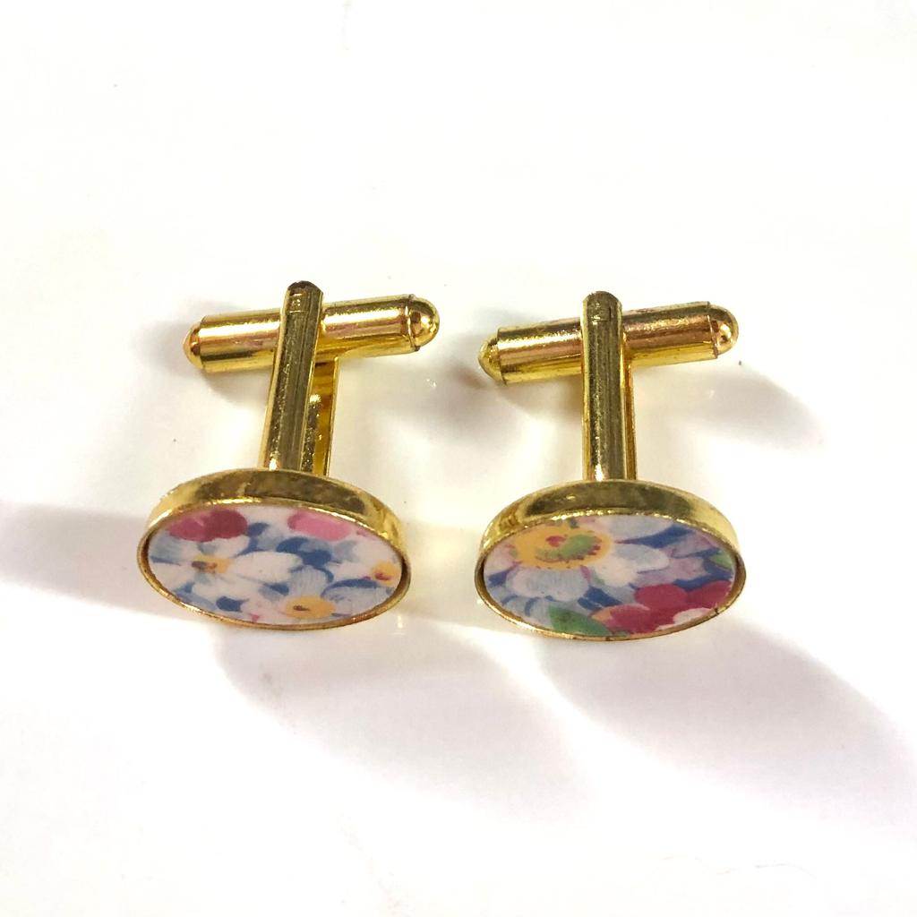 1940’s James Kent ‘Apple Blossom’ Cufflinks Yellow Gold