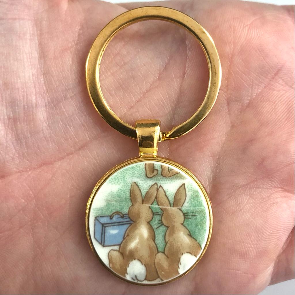 40% off! Bunnykins by Royal Doulton Keyring Yellow Gold