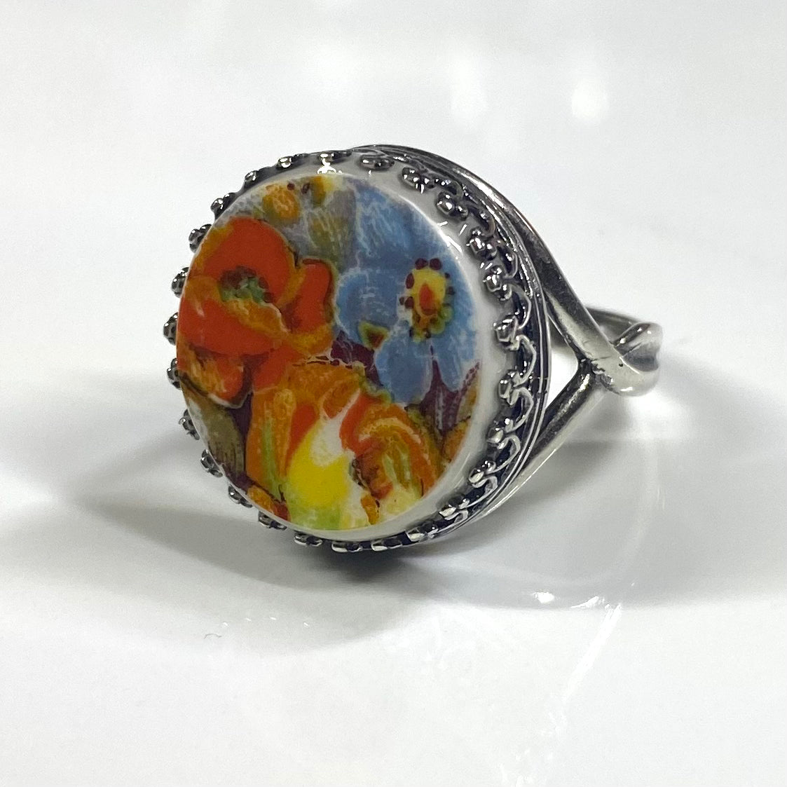 1940’s Maddock and Sons Sterling Silver Ring Antique Silver M