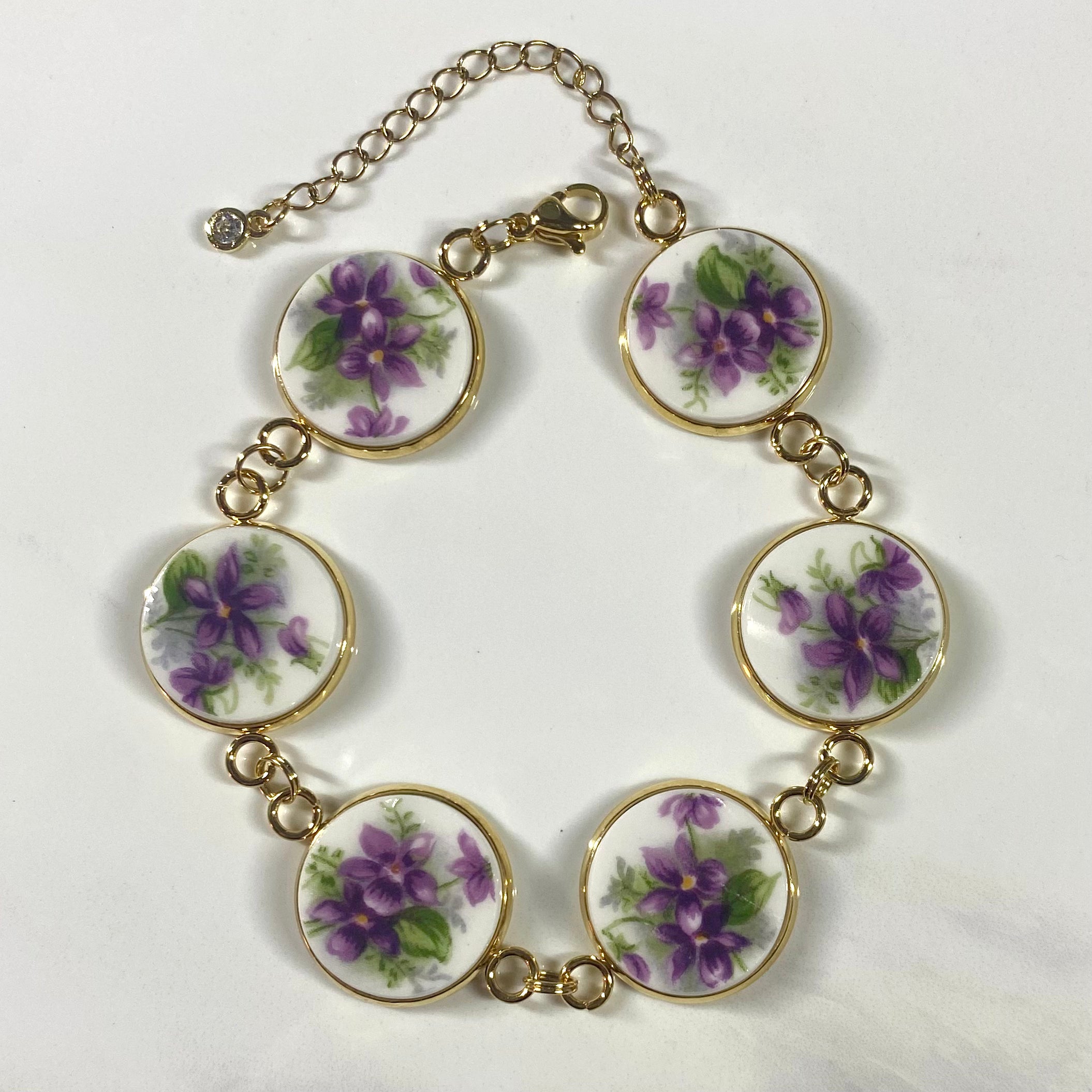 1966 Royal Albert ‘Sweet Violets’ Multi Bracelet YG
