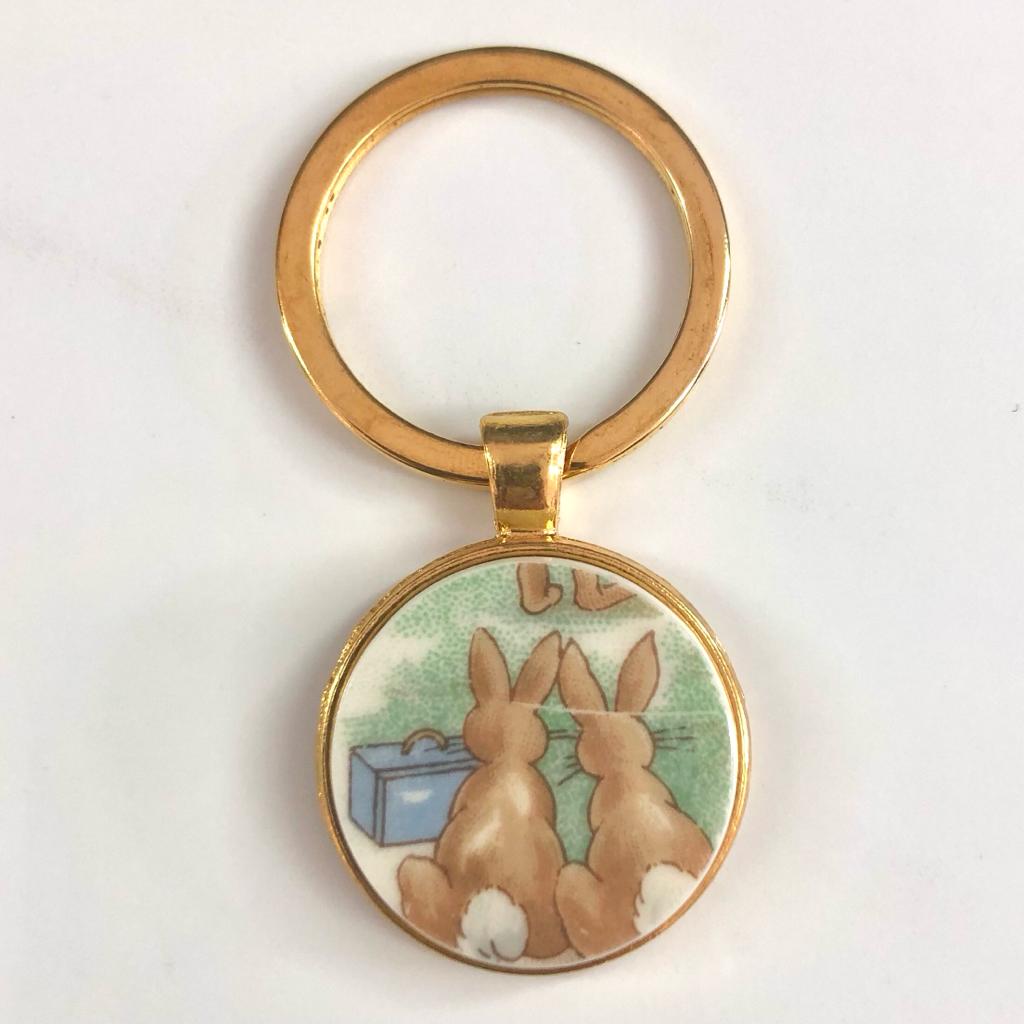 40% off! Bunnykins by Royal Doulton Keyring Yellow Gold