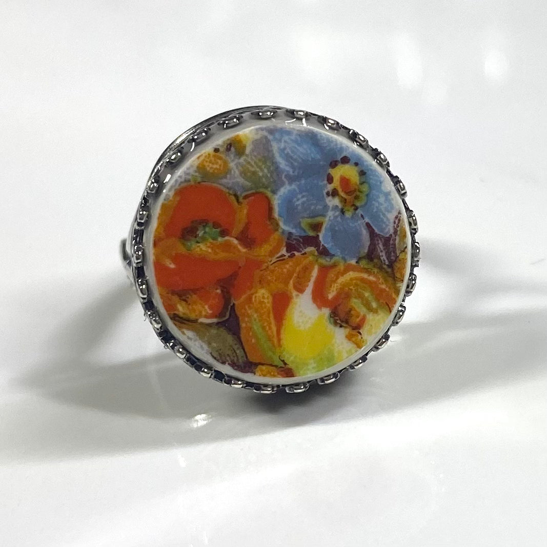 1940’s Maddock and Sons Sterling Silver Ring Antique Silver M