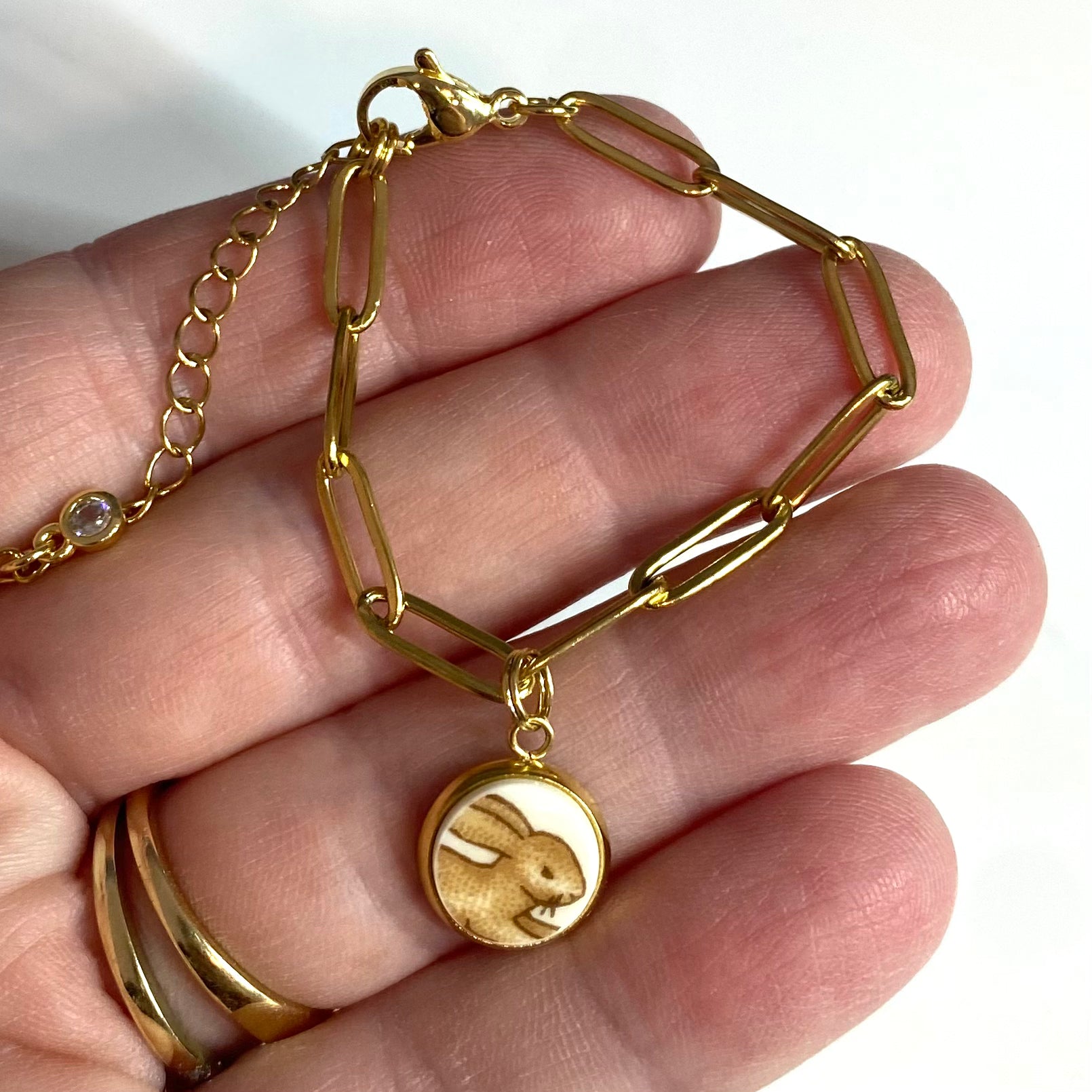 PRE-SALE Bunnykins by Royal Doulton Baby Sized Bracelet Yellow Gold