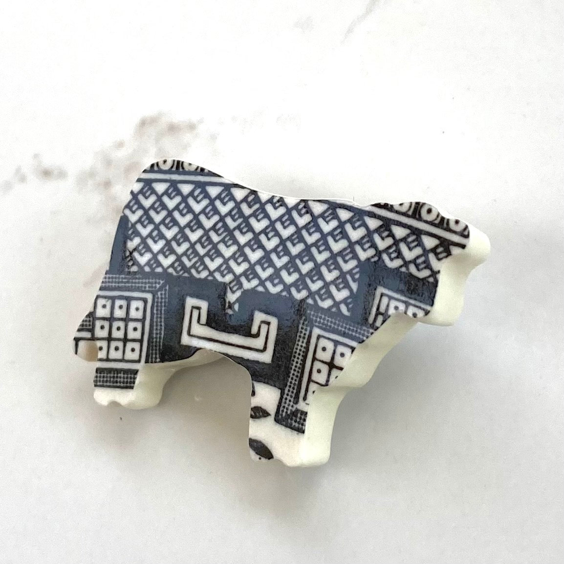 50% off! Midnight Willow cow brooch M