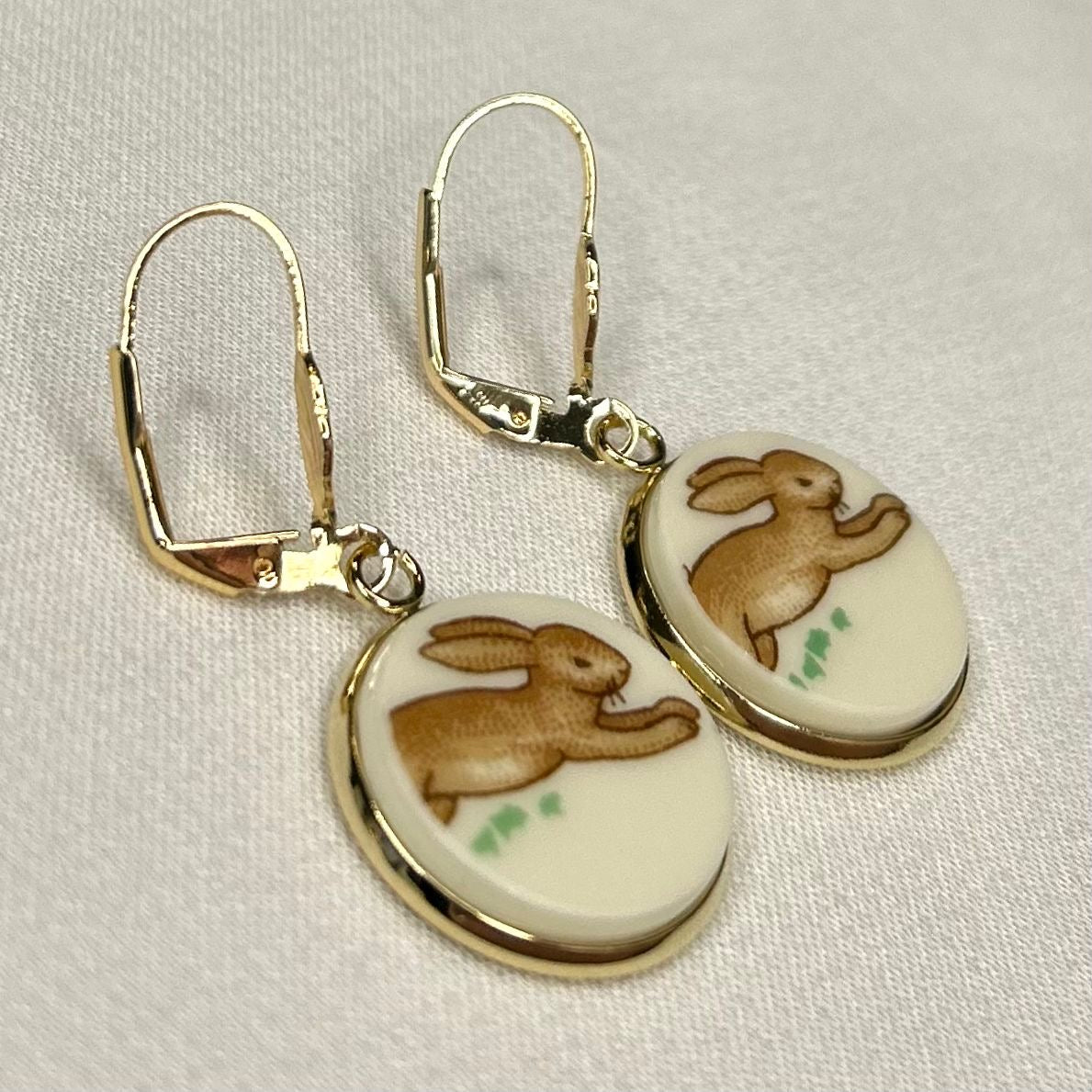 *Bunnykins by Royal Doulton Leverback Dangly Earrings YM