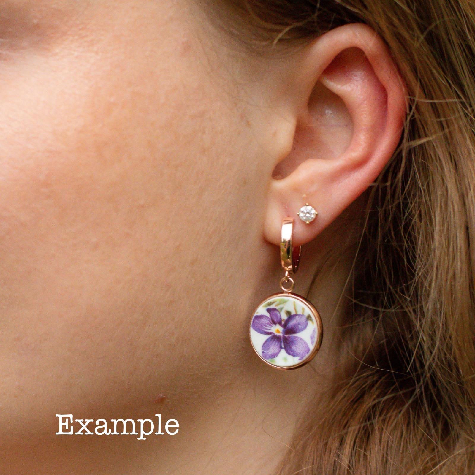 1969-2001 Royal Albert Celebration Huggies Dangly Earrings