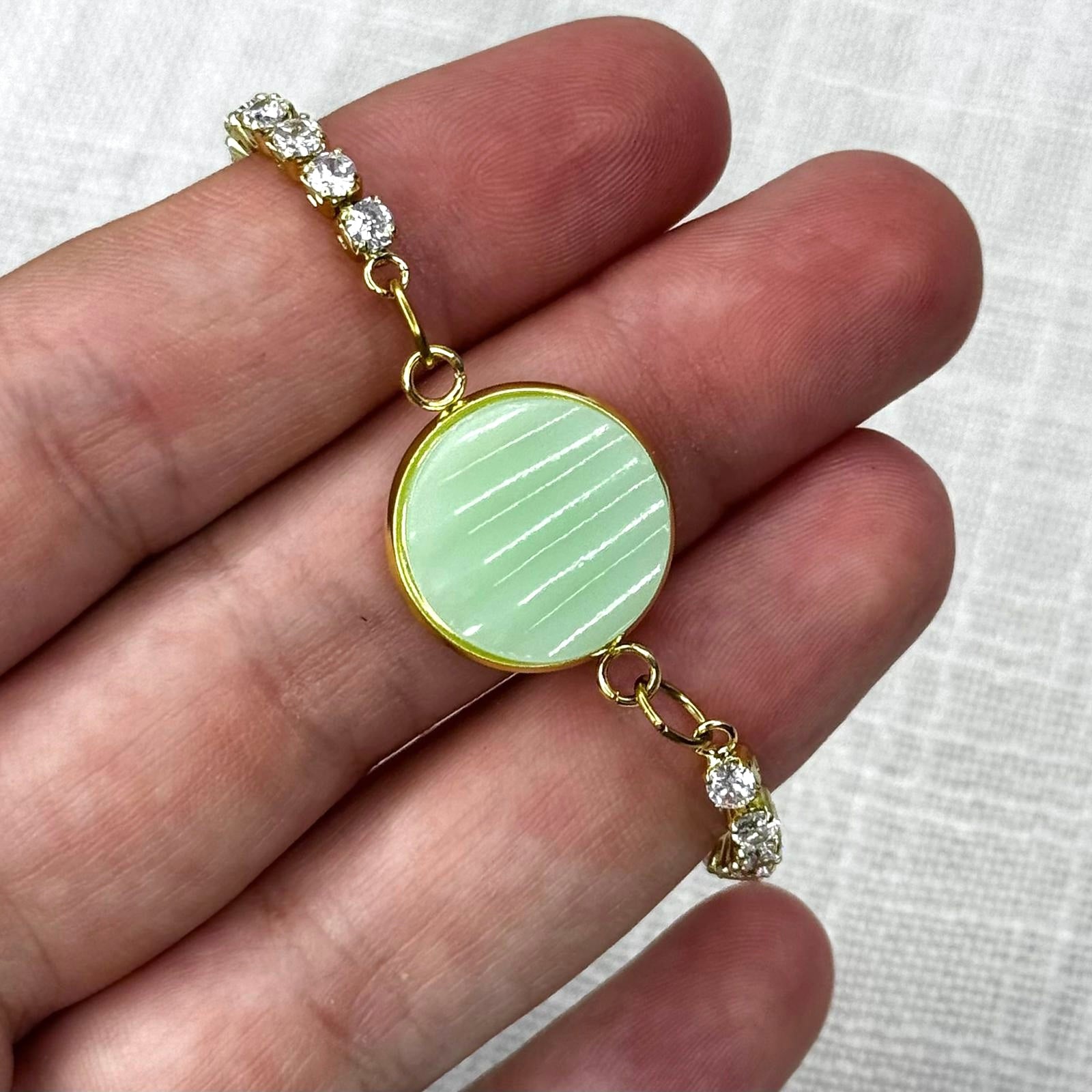 1940’s Fire King ‘Jadeite’ Adjustable Bracelet Y