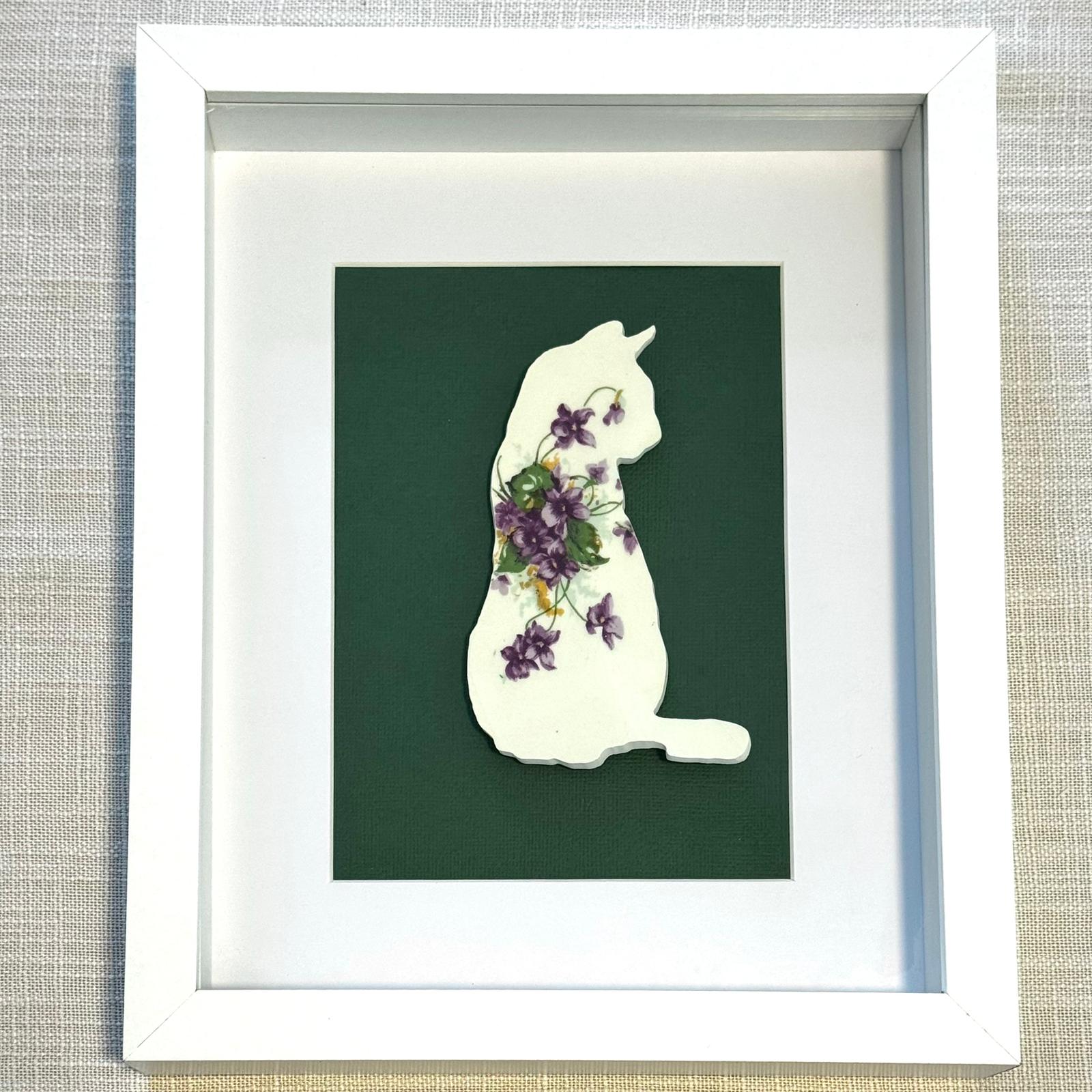 1940’s Cat from Swann Pottery Framed Artwork
