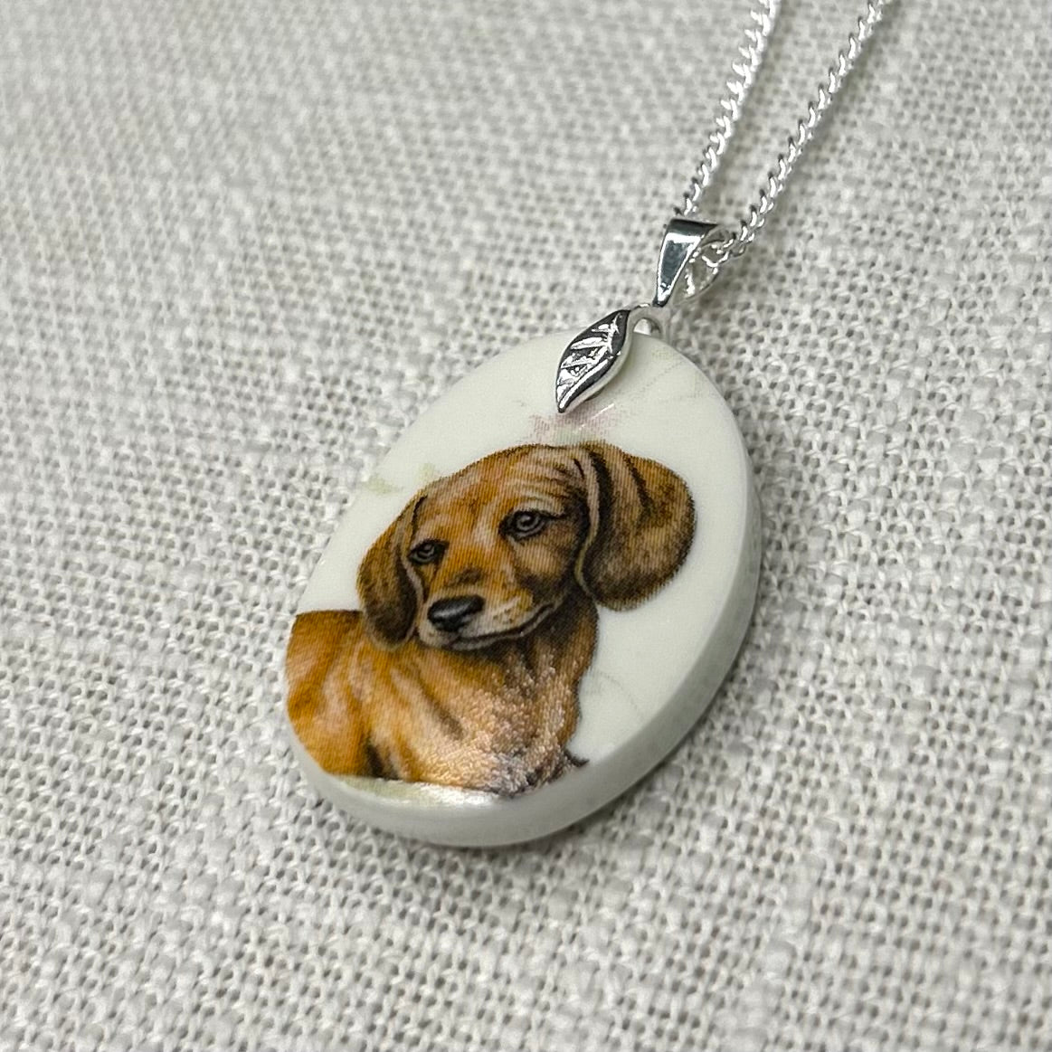 Sterling Silver Dachshund Pendant Necklace