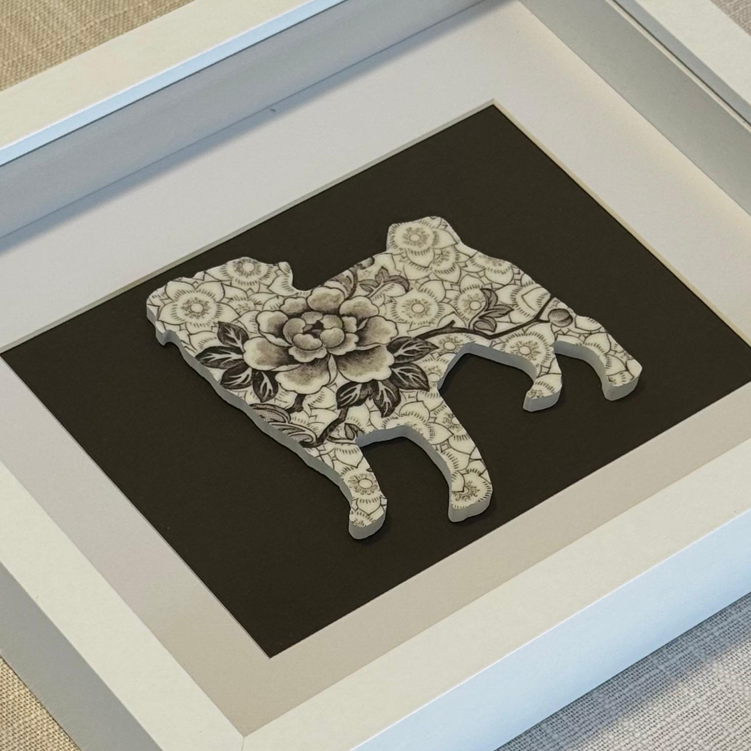 1960-70’s Pug from Johnson of Australia ‘Lotus’ Framed Artwork