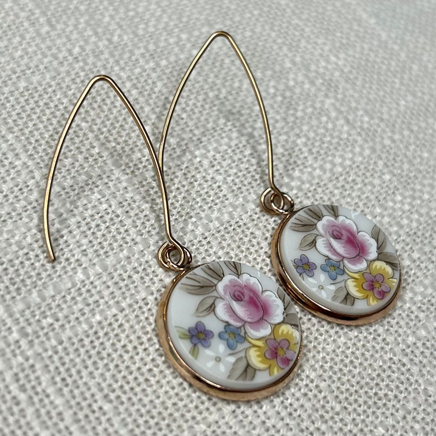 1970’s Noritake Hooks Dangly Earrings RM