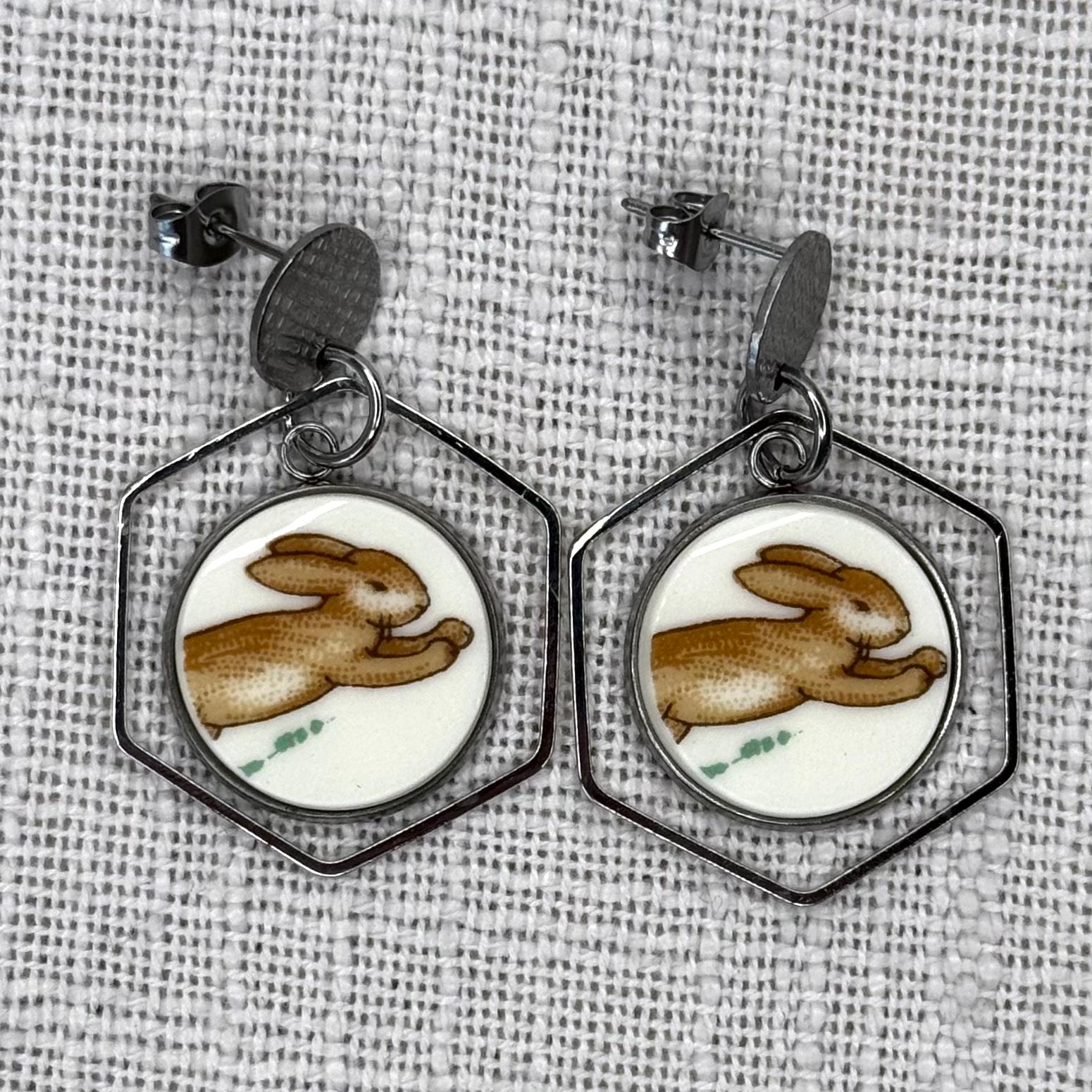1970’s Royal Doulton ‘Bunnykins’ Stud Dangly Earrings S