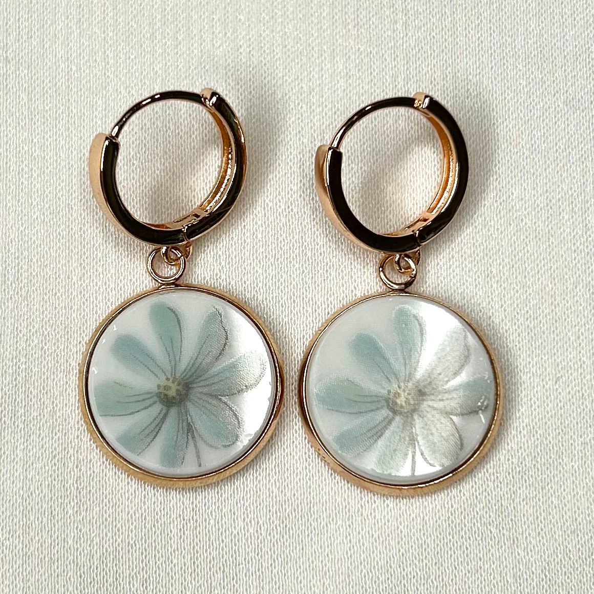 1967-79 Noritake ‘Alouette’ Huggies Dangly Earrings RM