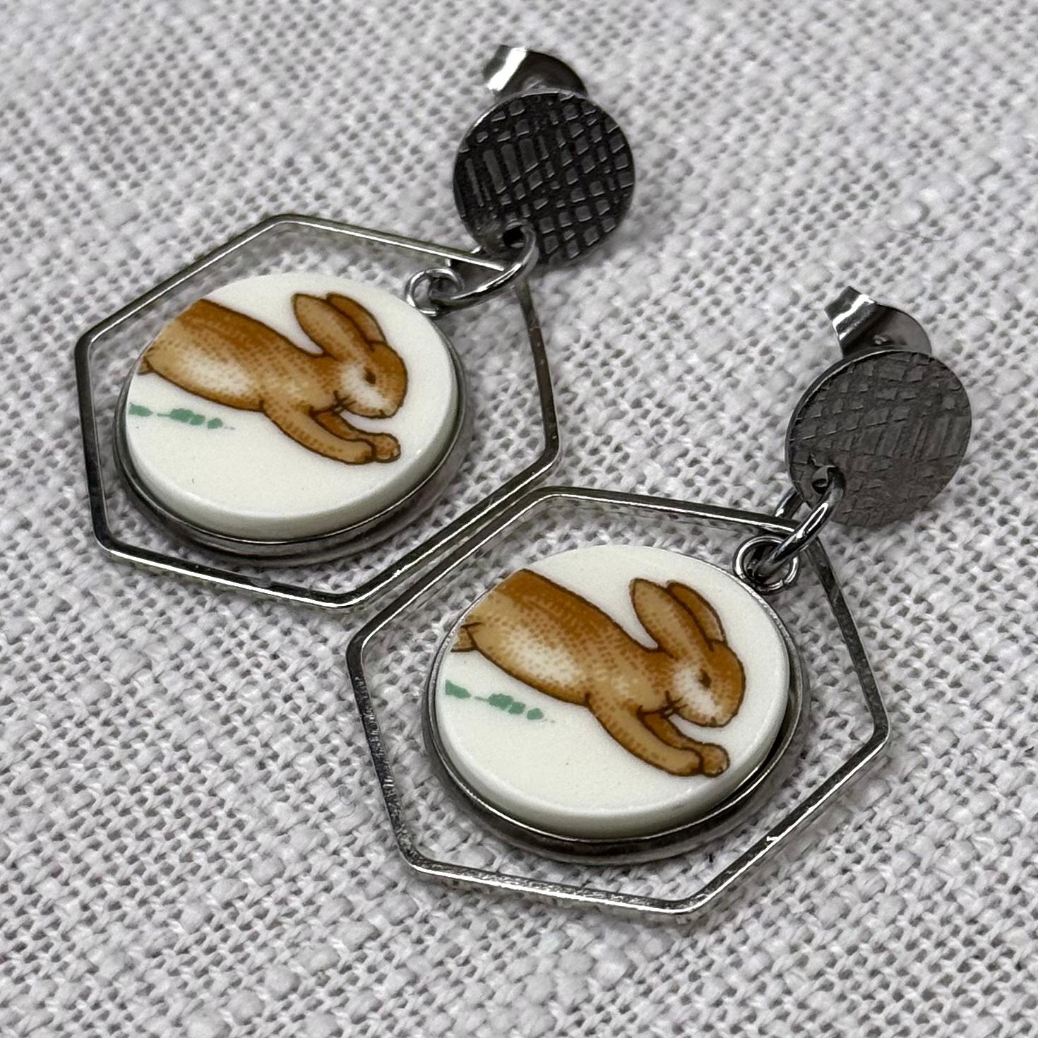 1970’s Royal Doulton ‘Bunnykins’ Stud Dangly Earrings S