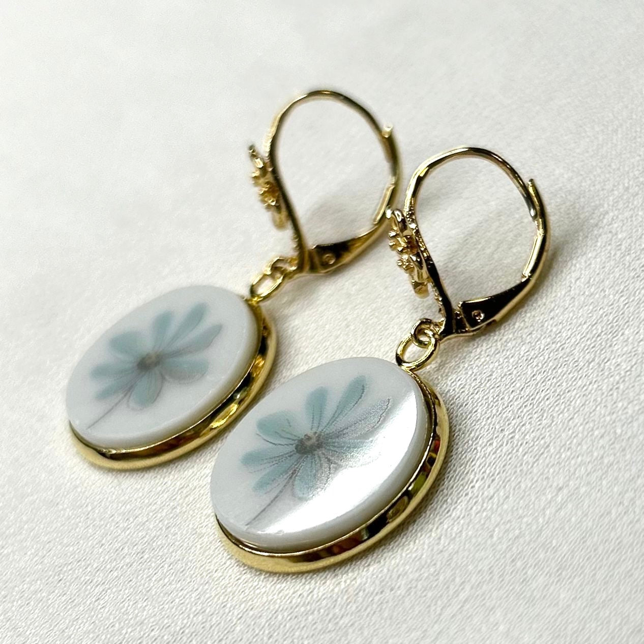 Noritake ‘Alouette’ Leverback Dangly Earrings YM