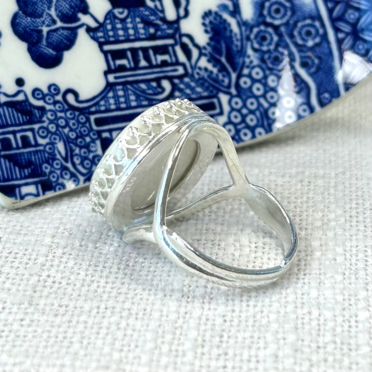 1960/70’s Sterling Silver Churchill ‘Blue Willow’ Ring