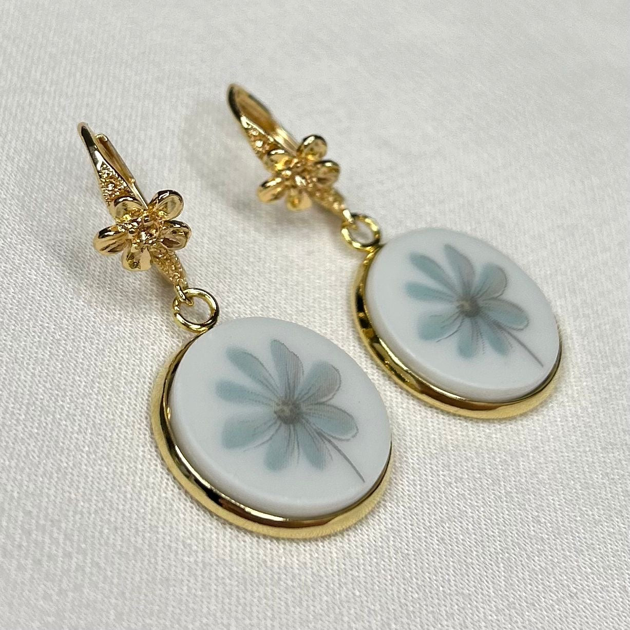 Noritake ‘Alouette’ Leverback Dangly Earrings YM