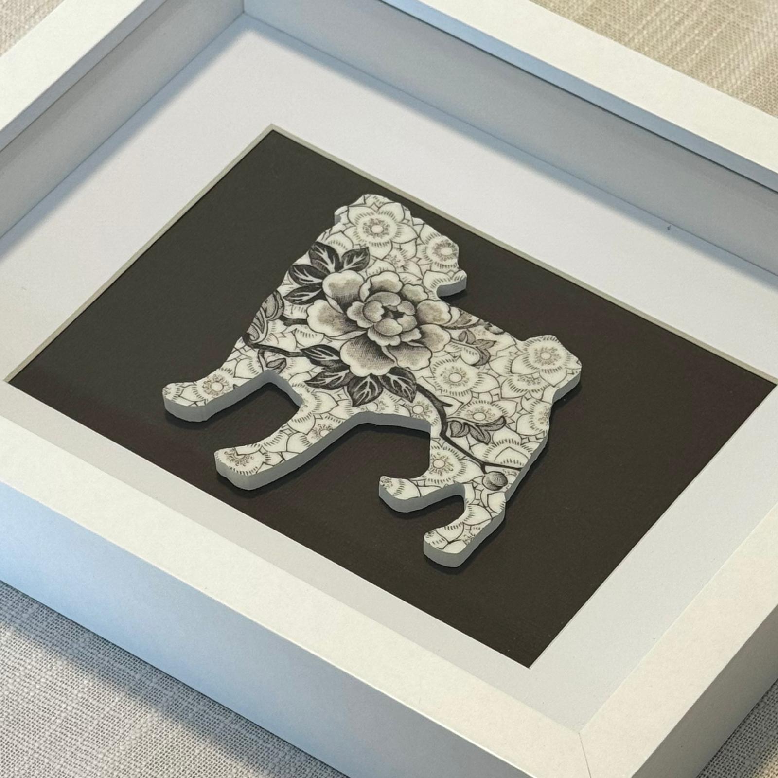 1960-70’s Pug from Johnson of Australia ‘Lotus’ Framed Artwork