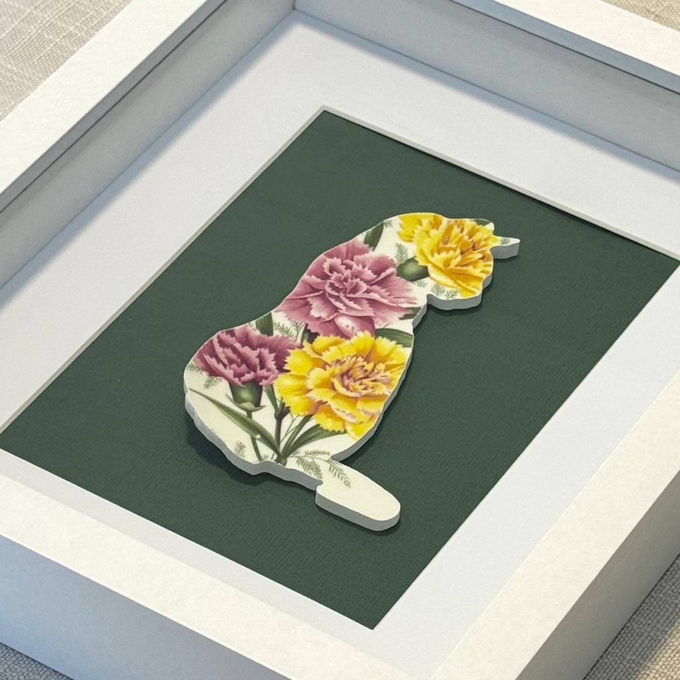1950’s Cat from Staffordshire Pottery Framed Artwork