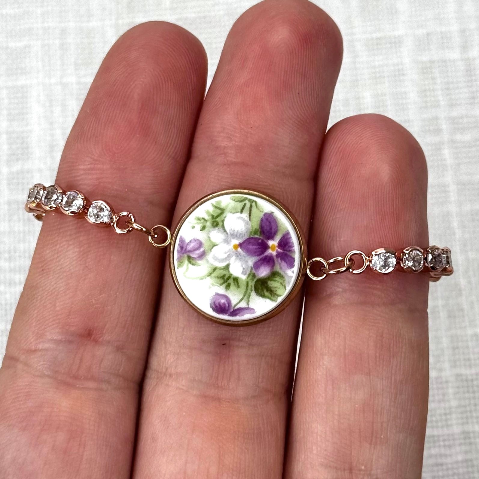 1966 Royal Albert ‘Sweet Violets’ Adjustable Bracelet R