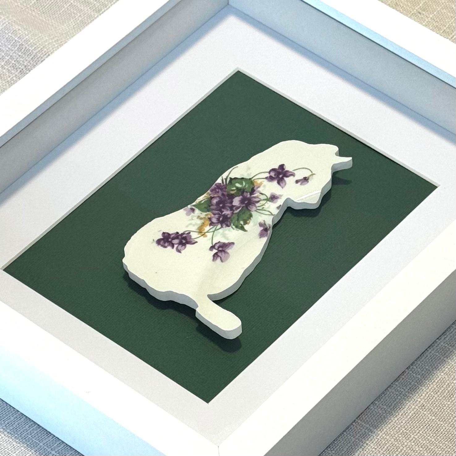 1940’s Cat from Swann Pottery Framed Artwork