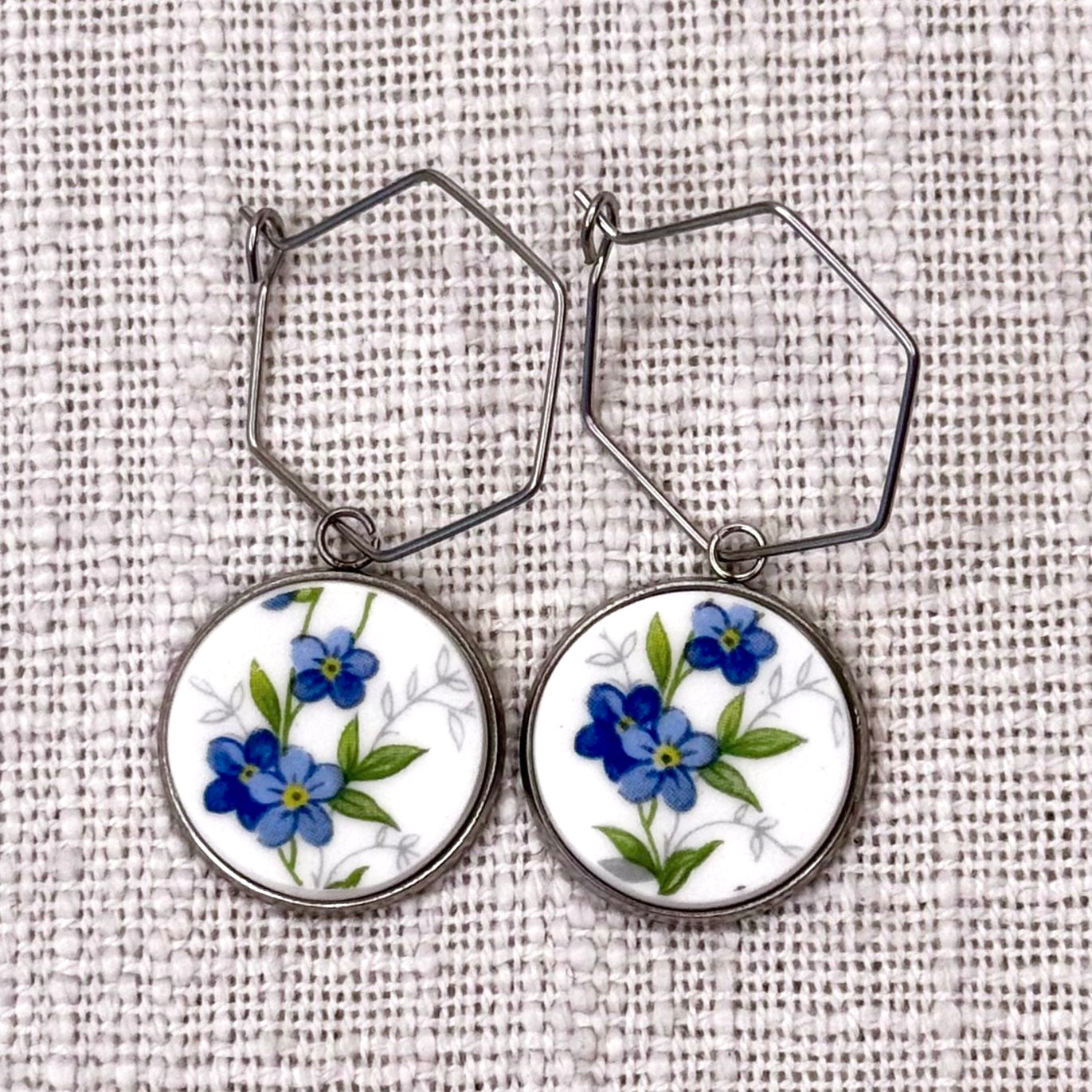 1950’s Queen Anne ‘Sonata’ Hoops Dangly Earrings S