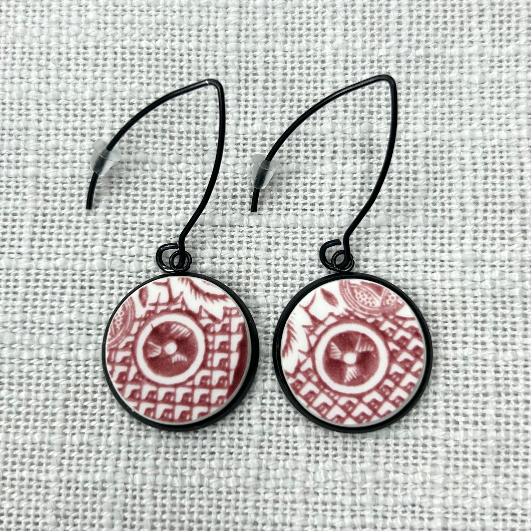 1930’s Tams ‘Pink Willow’ Hooks Dangly Earrings B