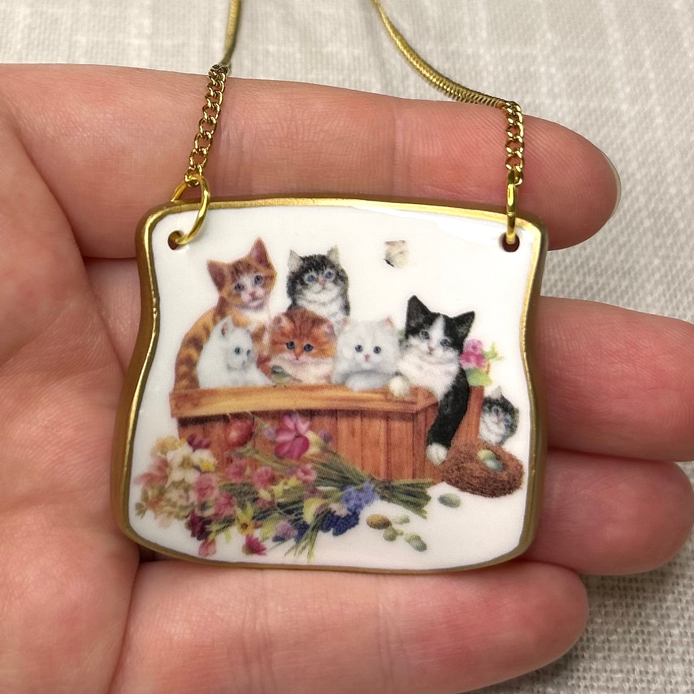 Reversible Cat Pendant Necklace