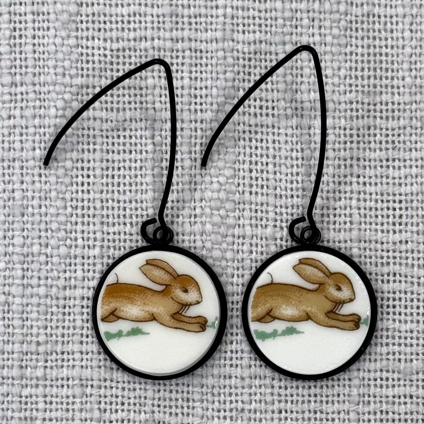 1970’s Royal Doulton ‘Bunnykins’ Hooks Dangly Earrings B