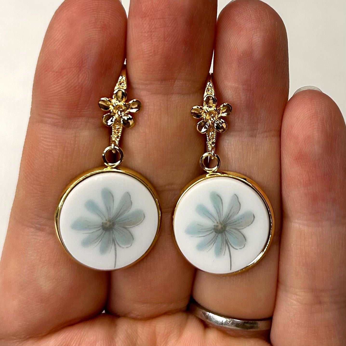 Noritake ‘Alouette’ Leverback Dangly Earrings YM