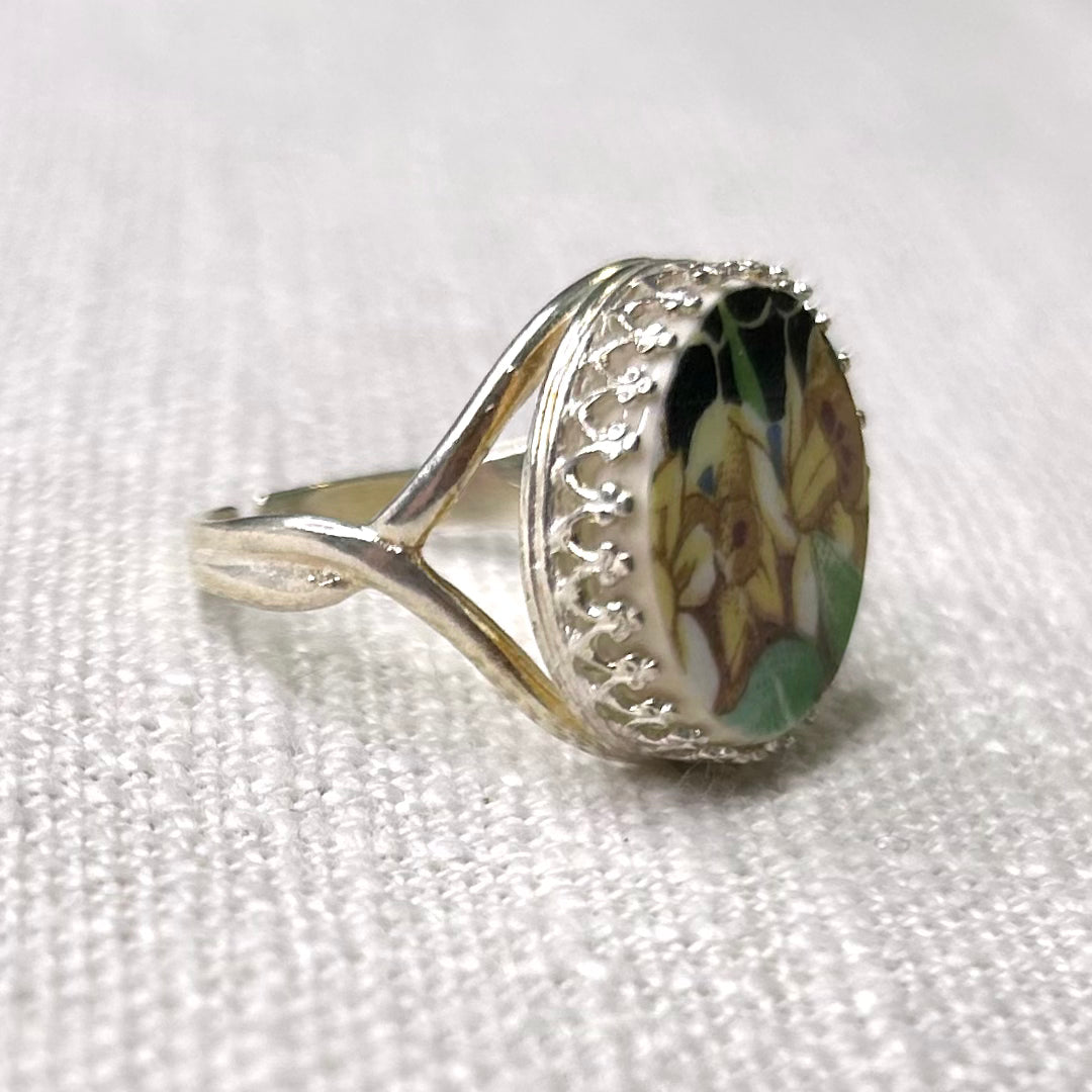 1930’s Royal Winton ‘Hazel’ Sterling Silver Adjustable Ring