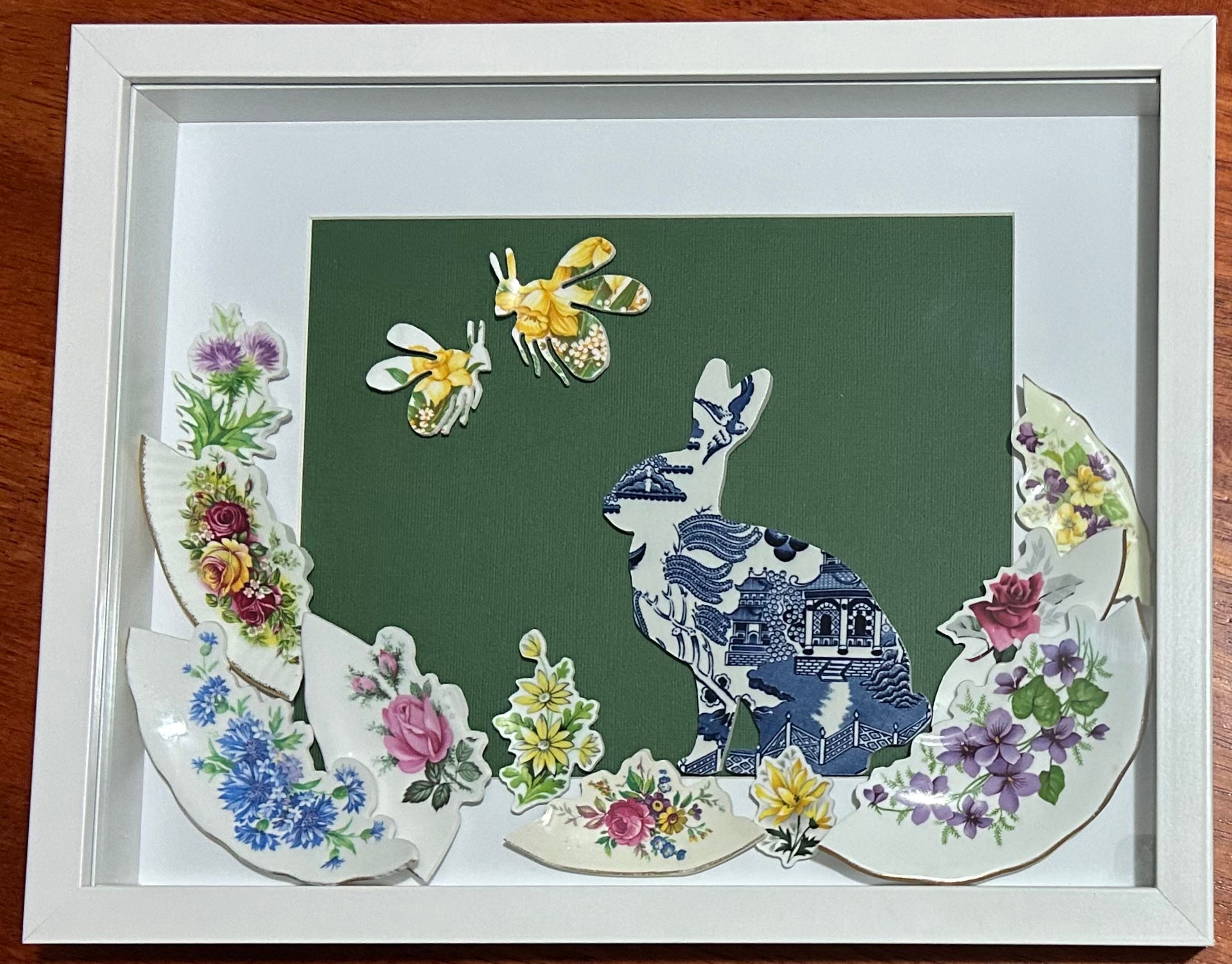 Bunny and Bees Framed Artwork