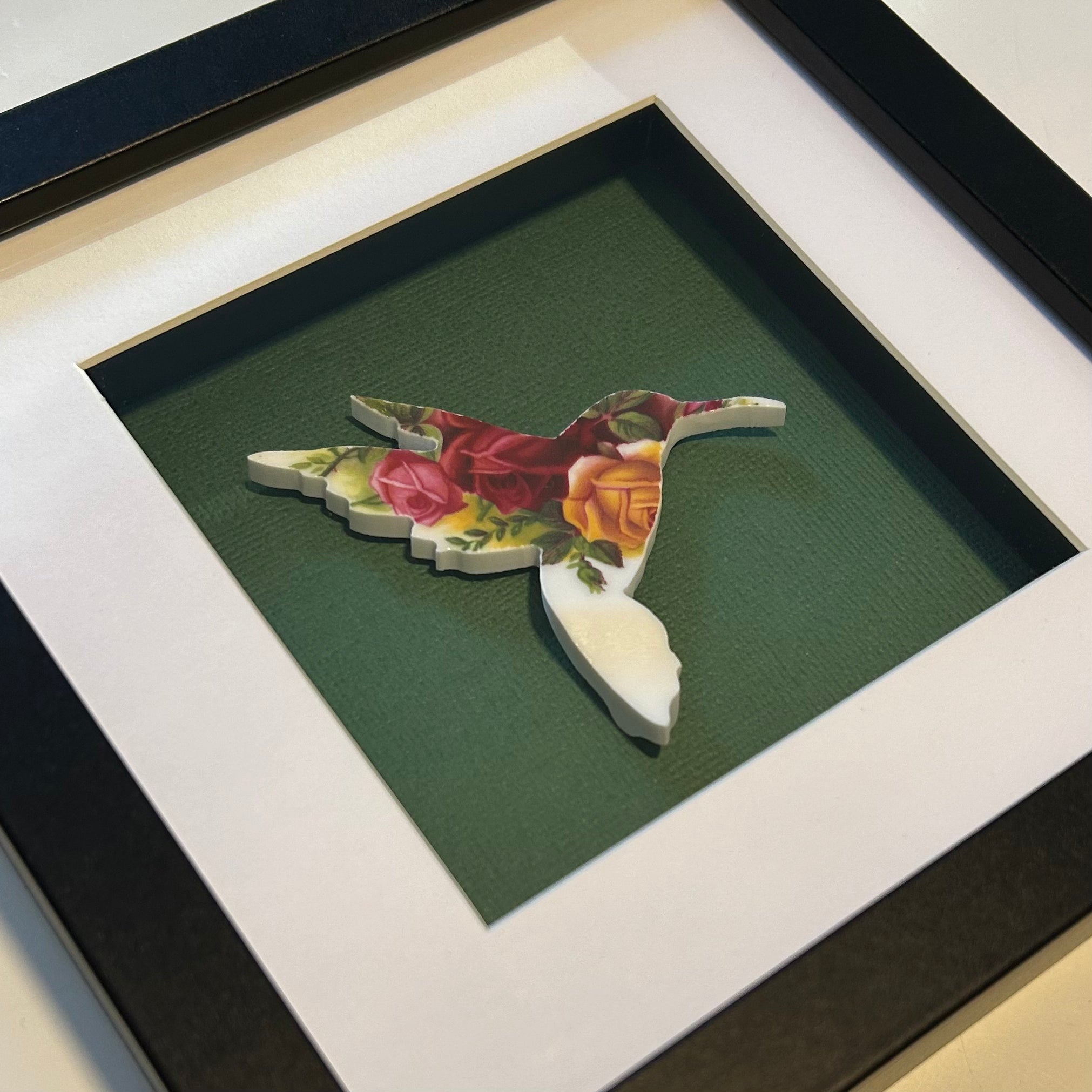 Royal Albert ‘Old Country Roses’ Hummingbird Framed Art