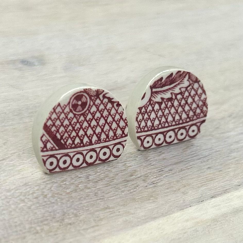 Sterling Silver 1930’s Tams ‘Pink Willow’ Studs