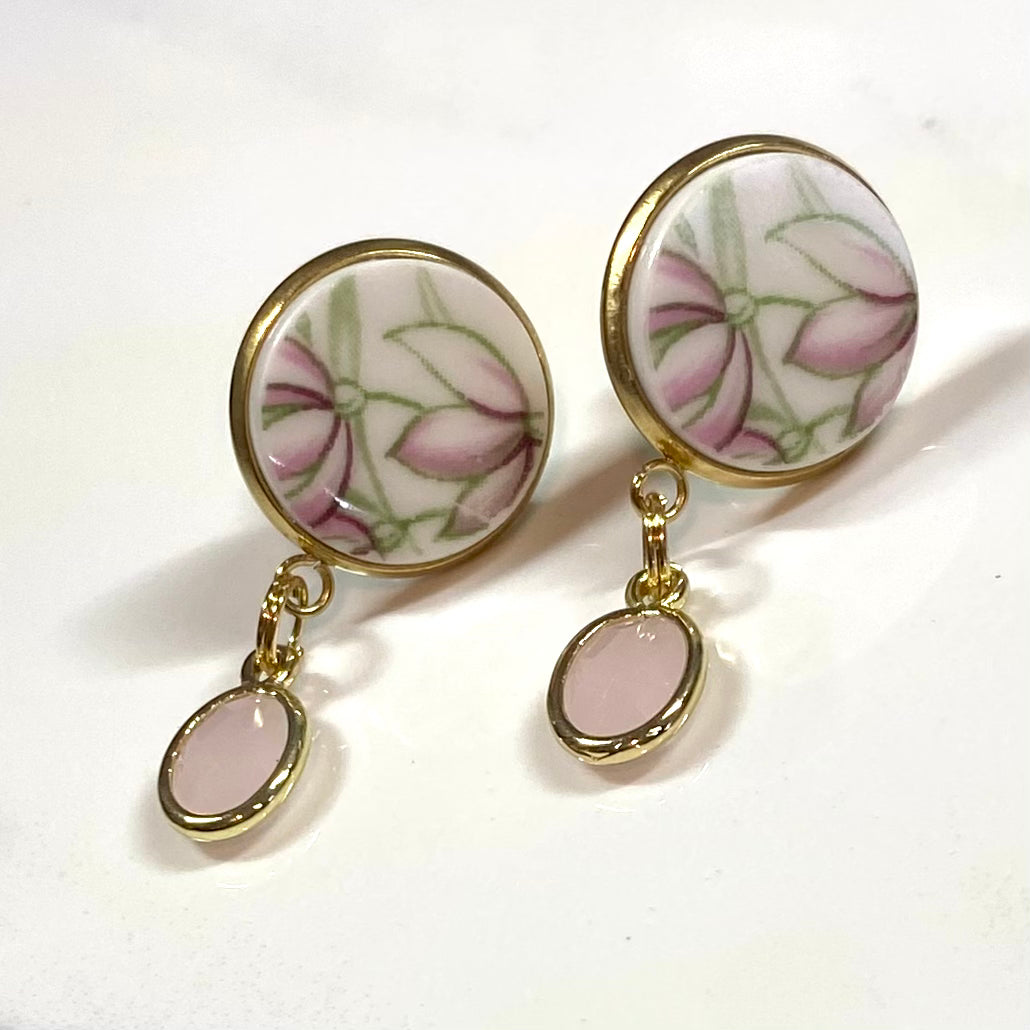 1950’s Queen Anne Stud Dangly Earrings