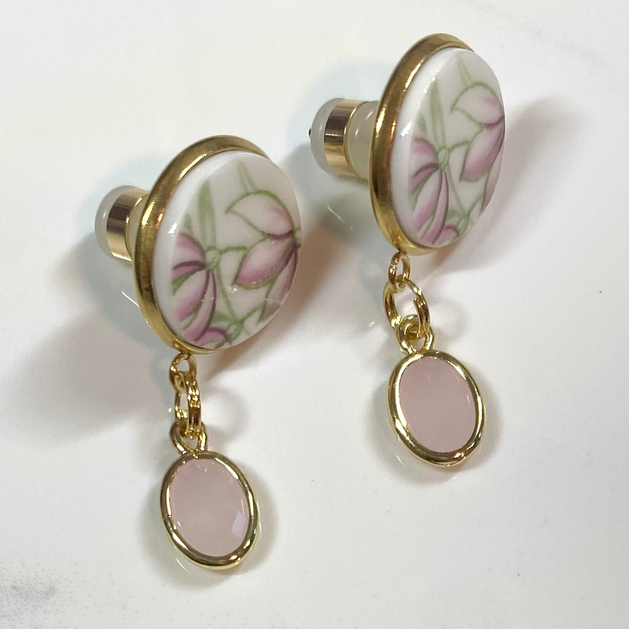 1950’s Queen Anne Stud Dangly Earrings