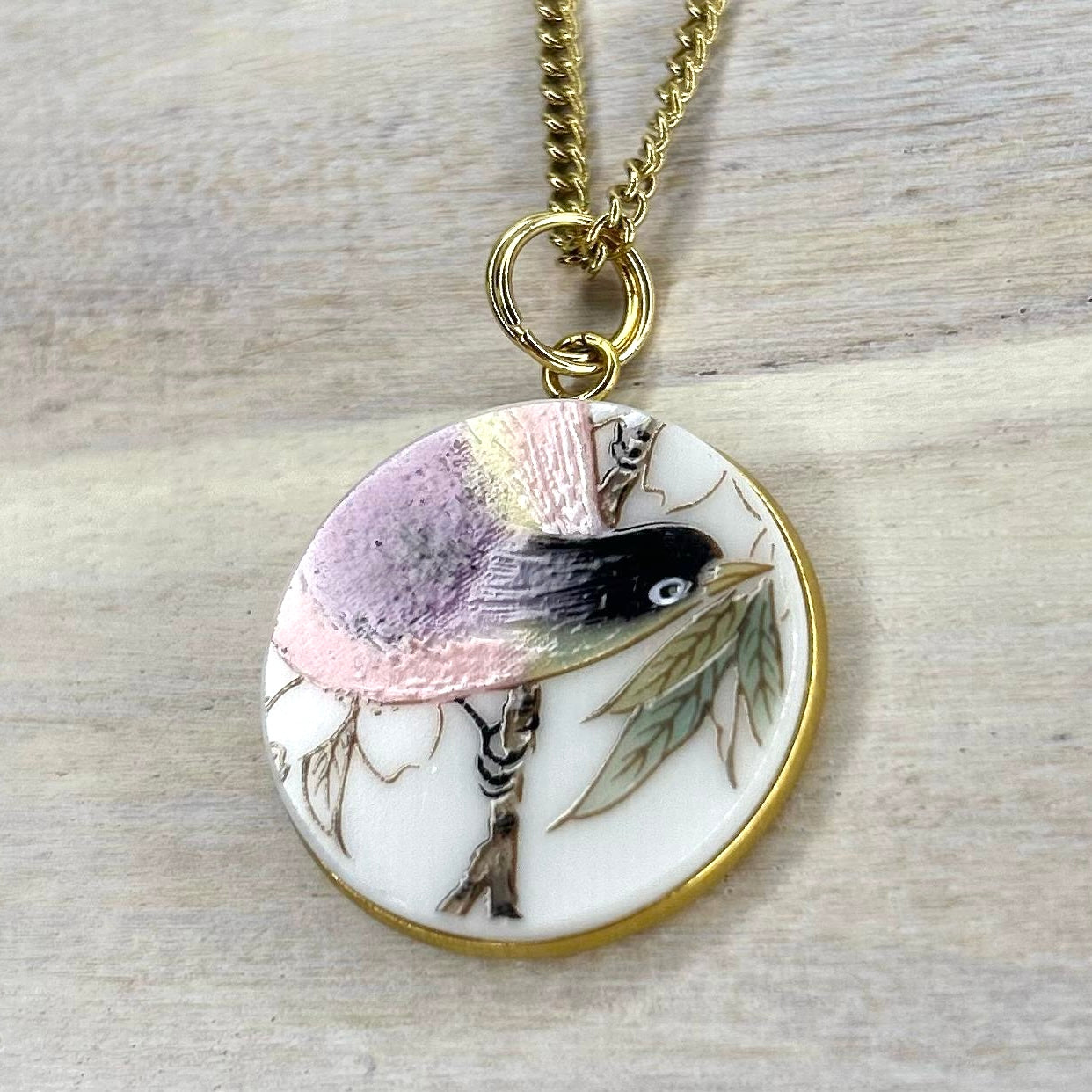 Bird Pendant Necklace YG