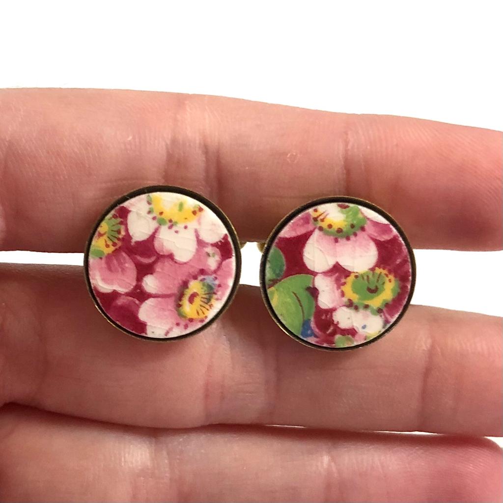 1940’s James Kent ‘Apple Blossom’ Cufflinks Antique Gold