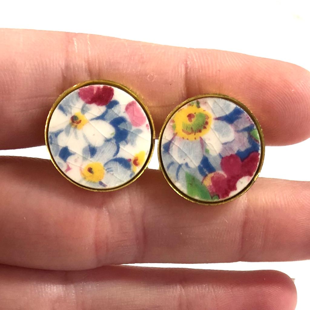 1940’s James Kent ‘Apple Blossom’ Cufflinks Yellow Gold